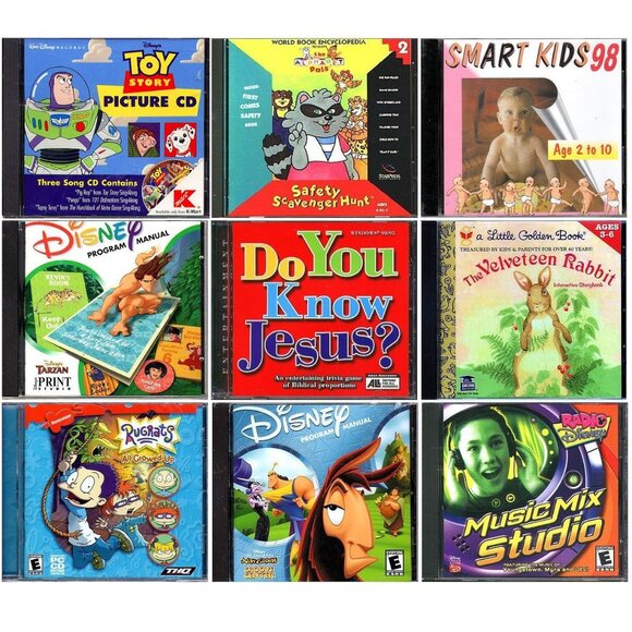 9 Kids CD-ROMs LOT#4 - Vintage (96-01) PC Software CLEARANCE- NEW in Jewel Cases - Picture 1 of 13